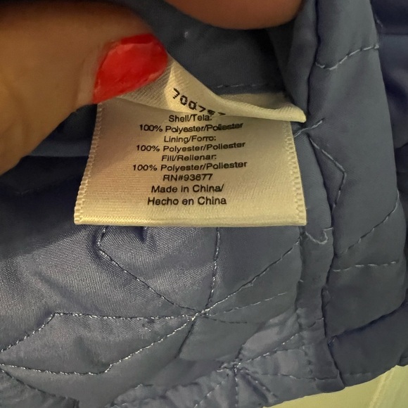 SB Active reversible Quilted Blue Jacket size XL snap pockets on both sides - Picture 6 of 15